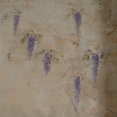 decorazione su muro  vecchio negozio antiquariato San Bonifacio (VR)